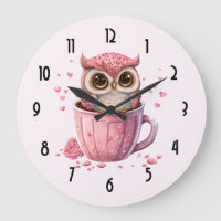 Niedliche rosa Eule im Cup