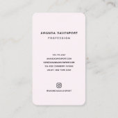 Niedliche rosa Eule im Cup Visitenkarte (Rückseite)