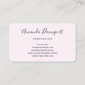 Niedliche rosa Eule im Cup Visitenkarte (Rückseite)