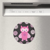 Niedliche Rosa Eule Magnet (In Situ (Geschirrspüler))