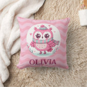 Niedliche Rosa Eule mit Scarf Kissen (Decke)