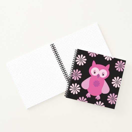 Niedliche Rosa Eule Notizblock (Innenseite)
