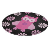Niedliche Rosa Eule Schneidebrett (Ecke)