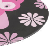 Niedliche Rosa Eule Schneidebrett (Ecke)