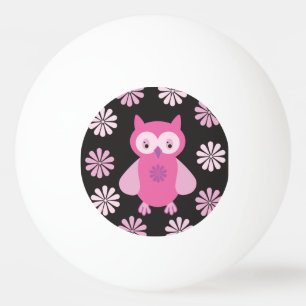 Niedliche Rosa Eule Tischtennisball