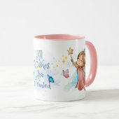 Niedliche rosa Fairy Alle Wünsche sind erfüllt Tasse (VorderseiteRechts)