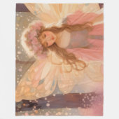 Niedliche Rosa Fairy Fantasy Malerei Fleecedecke (Vorderseite)