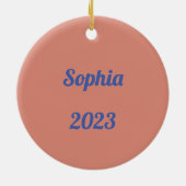 Niedliche Rosa Fairy Fantasy Malerei Keramik Ornament (Hinten)