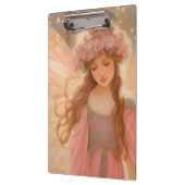 Niedliche Rosa Fairy Fantasy Malerei Klemmbrett (Links)