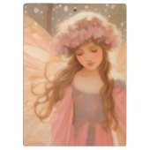 Niedliche Rosa Fairy Fantasy Malerei Klemmbrett (Rückseite)