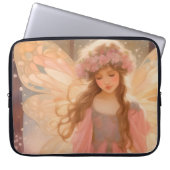 Niedliche Rosa Fairy Fantasy Malerei Laptopschutzhülle (Vorderseite)