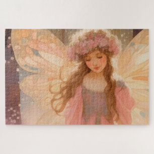 Niedliche Rosa Fairy Fantasy Malerei Puzzle