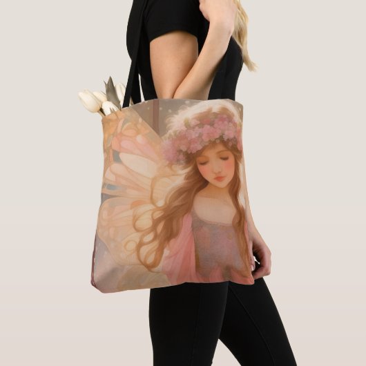 Niedliche Rosa Fairy Fantasy Malerei Tasche (Von Nahem)
