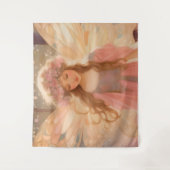 Niedliche Rosa Fairy Fantasy Malerei Wandteppich (Vorderseite)