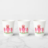 Niedliche rosa Fantasiewesen Whimsistische Außerir Pappbecher