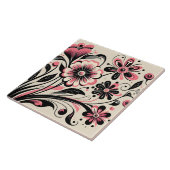 Niedliche Rosa Farbe Pop Blume Fliese (Seite)