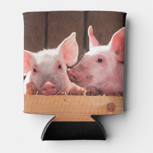 Niedliche rosa Ferkel Tierfotos Dosenkühler (Vorderseite)