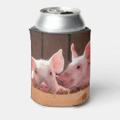 Niedliche rosa Ferkel Tierfotos Dosenkühler (Kanne Rückseite)