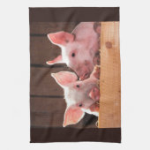 Niedliche rosa Ferkel Tierfotos Geschirrtuch (Vertikal)