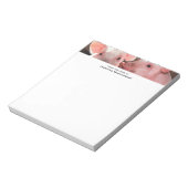 Niedliche rosa Ferkel Tierfotos Notizblock (Rotiert)