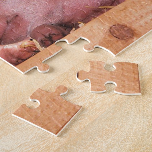 Niedliche rosa Ferkel Tierfotos Puzzle (Seite)