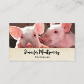 Niedliche rosa Ferkel Tierfotos Visitenkarte (Vorderseite)