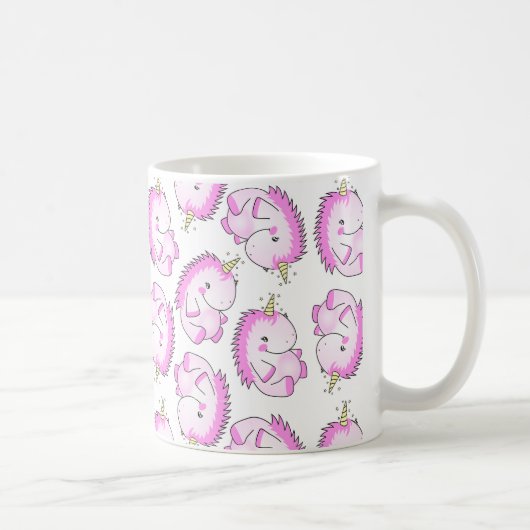 Niedliche rosa fette Unicorn-Tasse Kaffeetasse (Rechts)