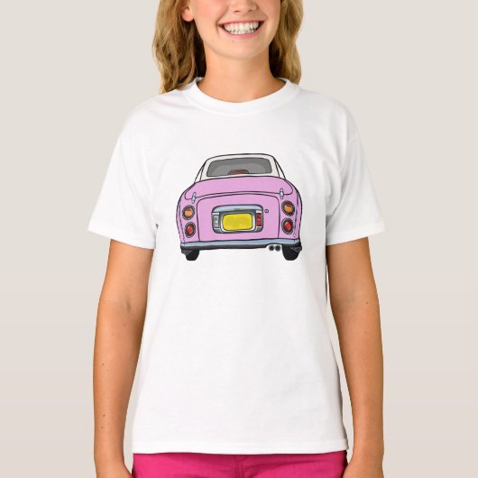 Niedliche rosa Figaro Autokennzahlen Grafik T-Shirt (Vorderseite)