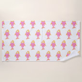 Niedliche rosa Fische Strandtuch (Vorderseite)