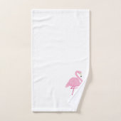 Niedliche Rosa Flamingo Aquarellbilder Badhandtuch Set (Handtuch)