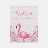 Niedliche rosa Flamingo-Fleece-Decke Fleecedecke (Vorderseite)