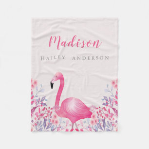 Niedliche rosa Flamingo-Fleece-Decke Fleecedecke