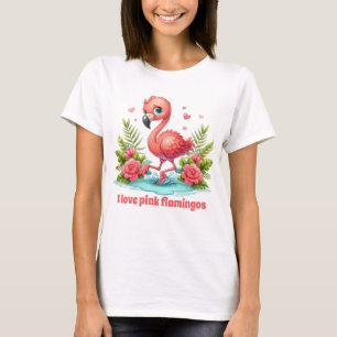 Niedliche Rosa Flamingo Liebhaber individuell anpa T-Shirt