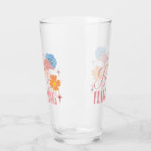 niedliche Rosa Flamingo Strandkunst Glas (Links)