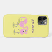 Niedliche Rosa-Flamingo-Trio-Cartoon-Abbildung Case-Mate iPhone Hülle (Rückseite (Horizontal))