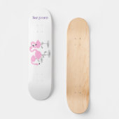 Niedliche Rosa-Flamingo-Trio-Cartoon-Abbildung Skateboard (Vorderseite)