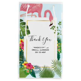 Niedliche rosa Flamingo Tropical Theme Business Kleine Geschenktüte