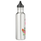 Niedliche rosa Flamingo und tropische Blume Bouque Trinkflasche (Links)