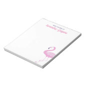Niedliche rosa Flamingo vom Schreibtisch aus Notizblock (Rotiert)