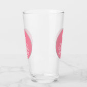 niedliche Rosa Flamingo Wortart Glas (Links)
