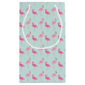 Niedliche rosa Flamingos Kleine Geschenktüte (Rückseite)
