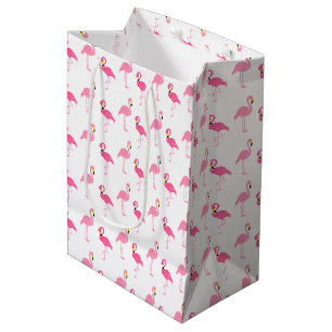 Niedliche rosa Flamingos Mittlere Geschenktüte