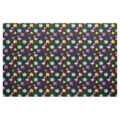Niedliche rosa Flamingos und Blume Schwarz Stoff (Fat Quarter (45,7 x 55,9 cm))