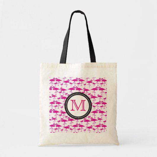 Niedliche rosa Flamingostofftasche Tragetasche (Vorne)