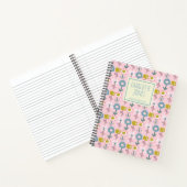 Niedliche Rosa Garden Blume Personalisiert Sketchb Notizblock (Innenseite)