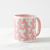 Niedliche Rosa Geist Halloween-Tasse Tasse (VorderseiteRechts)