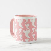 Niedliche Rosa Geist Halloween-Tasse Tasse (Vorderseite Links)
