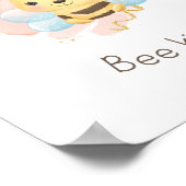 Niedliche Rosa/Gelbe Biene Kind! Kinderzimmer Post Poster (Ecke)