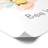 Niedliche Rosa/Gelbe Biene Liebe! Kinderzimmer Pos Poster (Ecke)