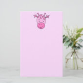 Niedliche rosa Giraffe Briefpapier (Stehend Vorderseite)